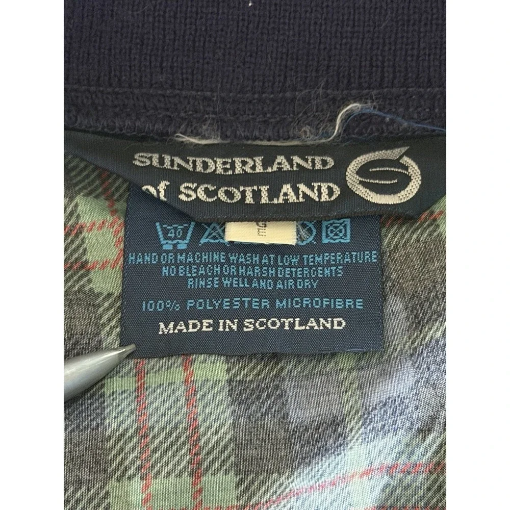 vintage 1990s Sunderland of Scotland V-neck plaid pullover windshirt sweater 2XL
